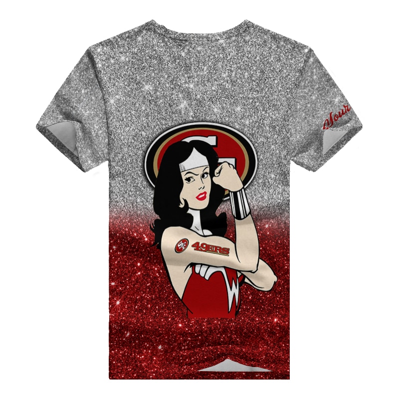 Stylish San Francisco 49ers V-neck Women's T-shirt