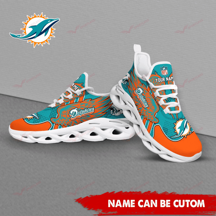 Miami Dolphins Personalized Yezy Running Sneakers