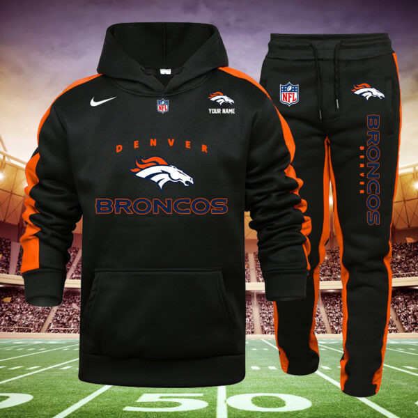 Denver Broncos Personalized Hoodie and Sweatpants Set