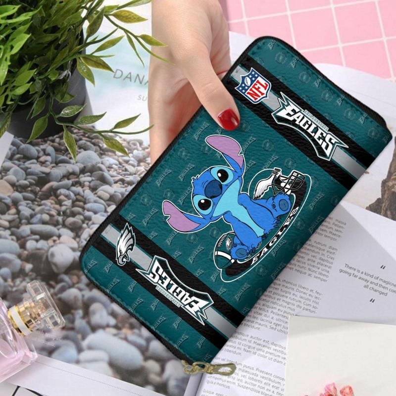 Philadelphia Eagles Women's Zip Around Wallet - Mockup 5