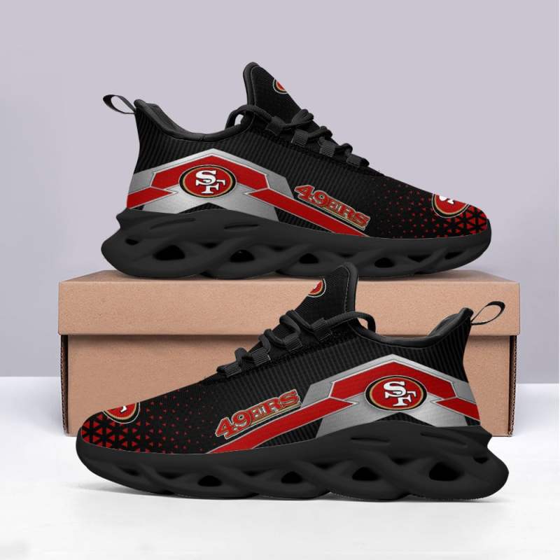 San Francisco 49ers Yezy Running Sneakers Side View