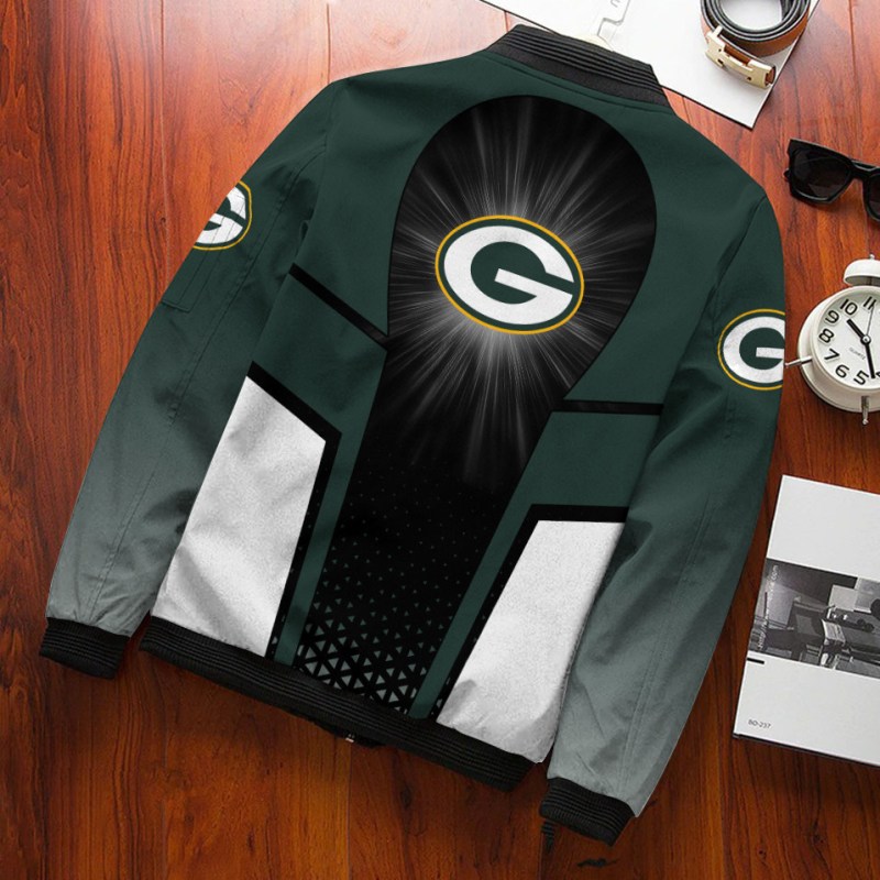 Green Bay Packers Bomber Jacket Back View