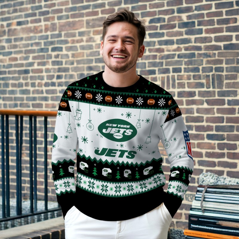 New York Jets Ugly Christmas Sweater - Outdoor View
