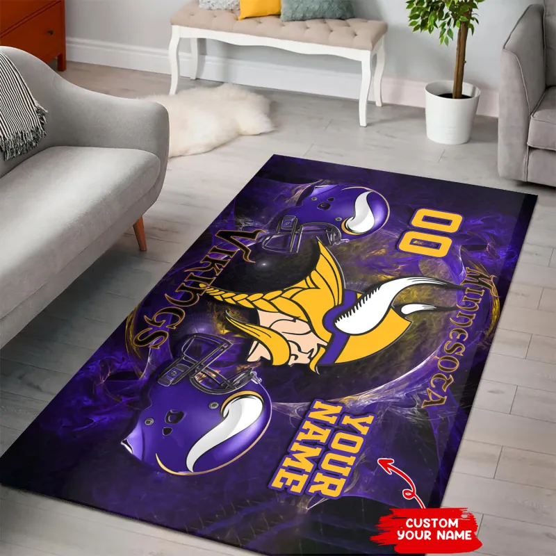 Minnesota Vikings Personalized Rectangle Rug