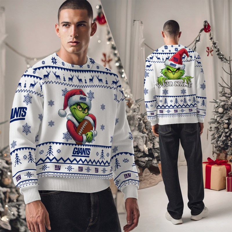 New York Giants Ugly Christmas Sweater Studio View