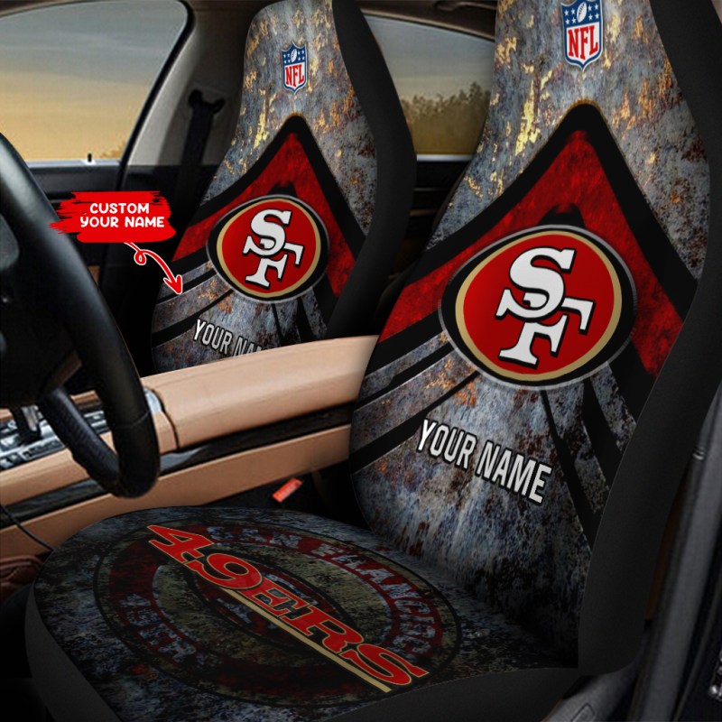 San Francisco 49ers Personalized Car Seat Cover Side View