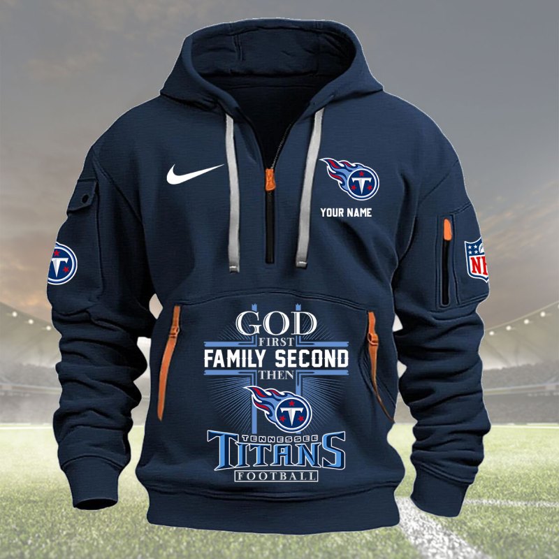 Tennessee Titans Personalized Quarter Zip Hoodie New Collection AZBTQZH000271