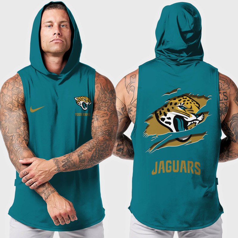 Jacksonville Jaguars Men's Workout Hooded Tank Top
