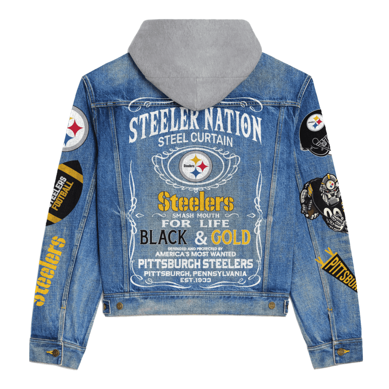 Pittsburgh Steelers Hooded Jacket - Back Design
