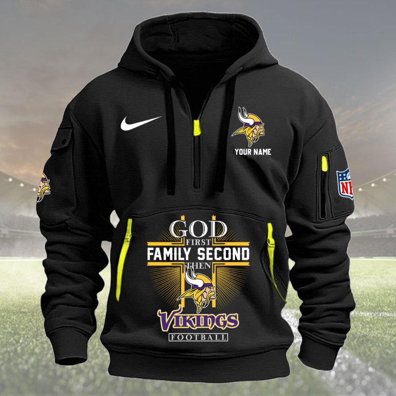Black Minnesota Vikings Hoodie