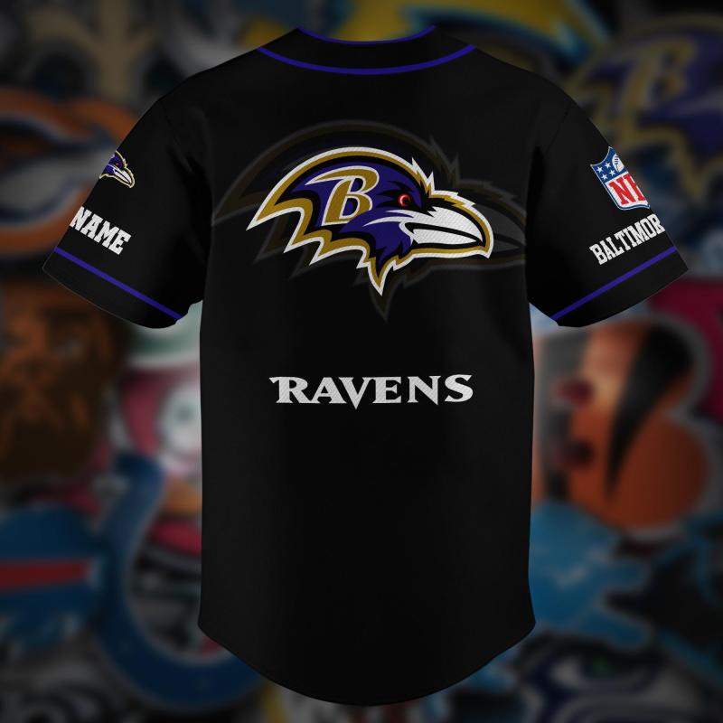 Custom Baltimore Ravens Baseball Shirt