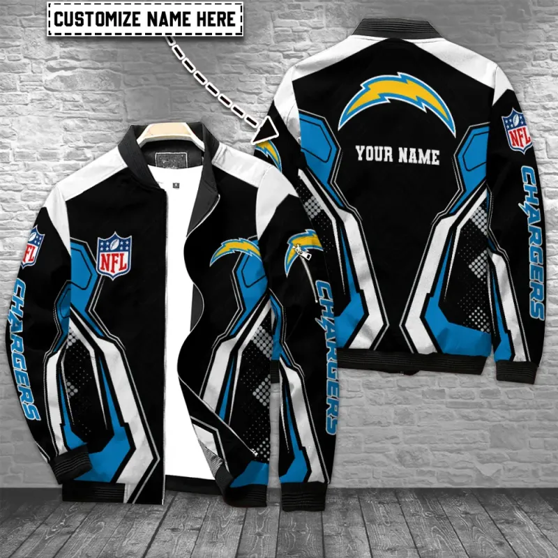 Los Angeles Chargers Bomber Jacket Front