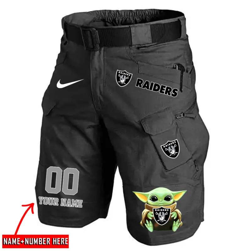 Las Vegas Raiders Front Pockets Men's Shorts
