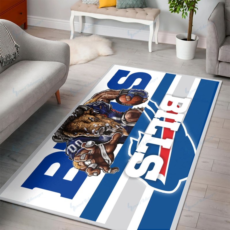 Buffalo Bills Personalized Premium Rectangle Rug 9 Side View