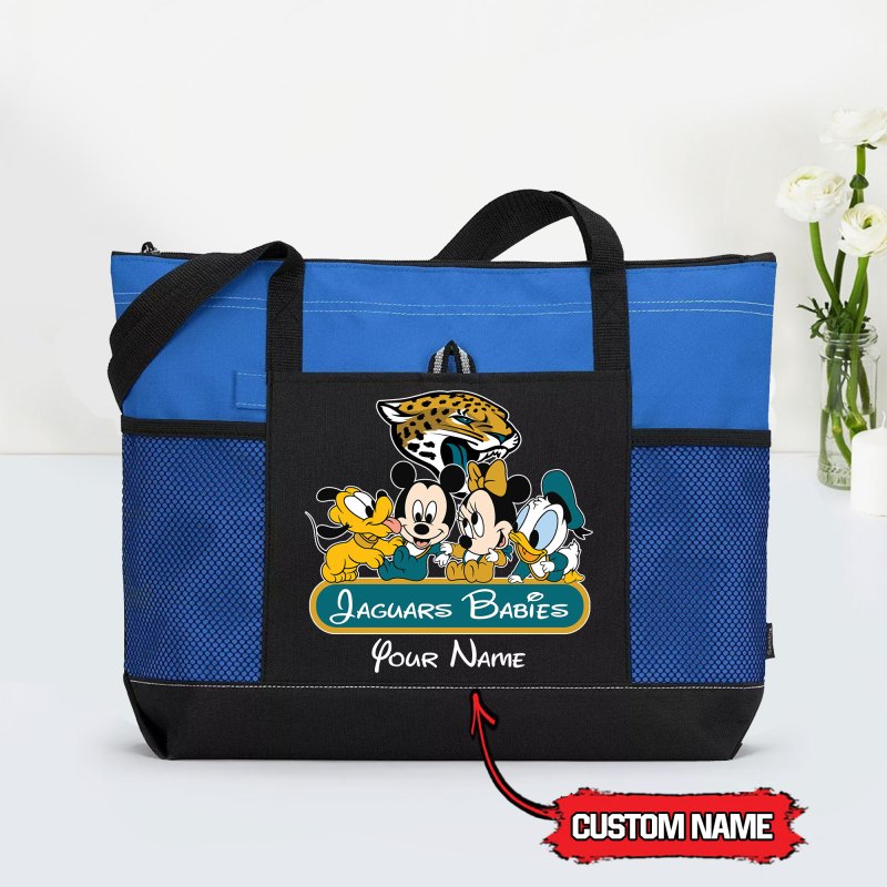 Jacksonville Jaguars Tote Bag Blue Color