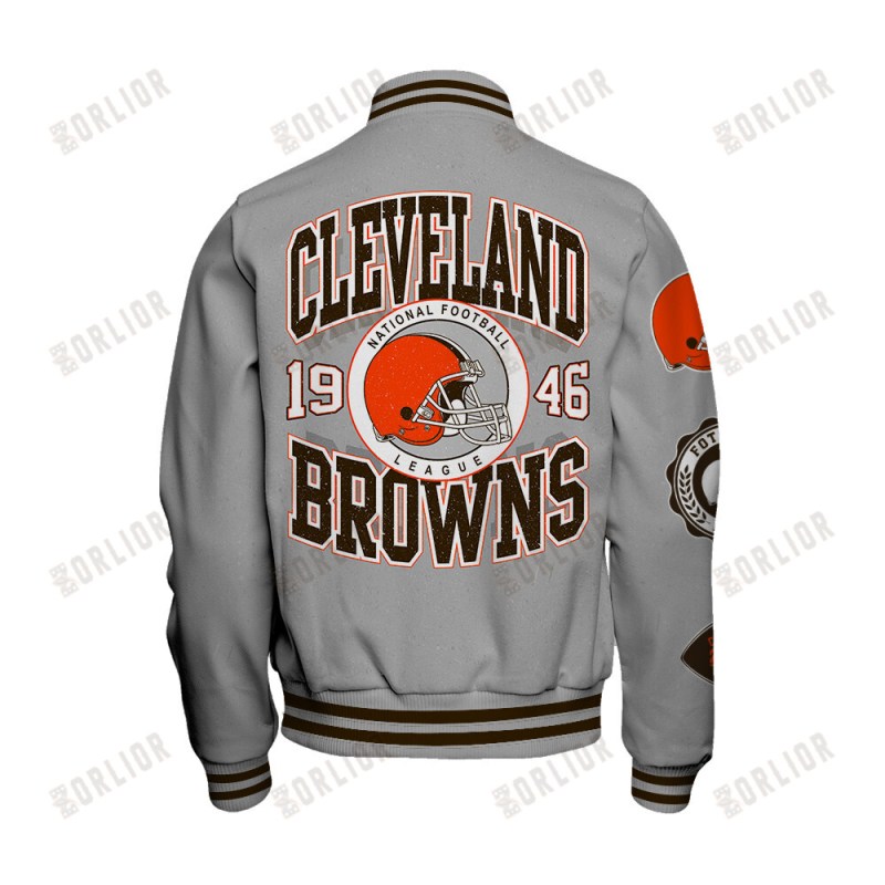 Cleveland Browns Varsity Jacket Back View