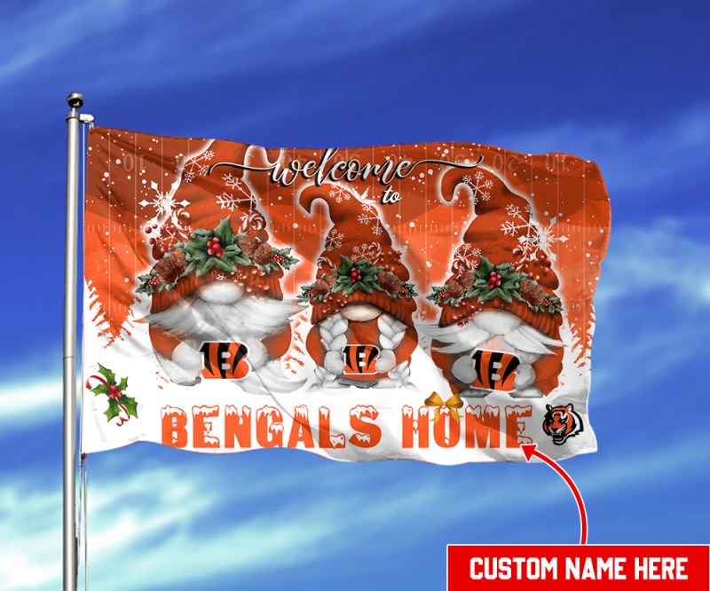 Cincinnati Bengals Christmas Personalized Flag