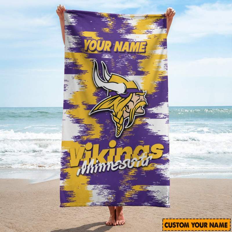 Minnesota Vikings Personalized Limited Edition Beach Towel