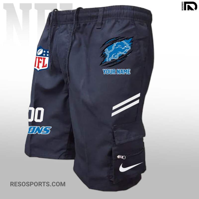 Detroit Lions Personalized Multi-Pockets Men Shorts