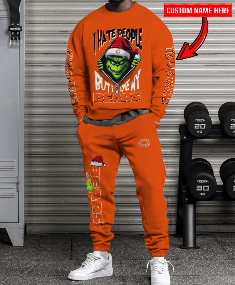 Chicago Bears Combo Unisex Sweatshirt And Sweatpants Christmas Collection