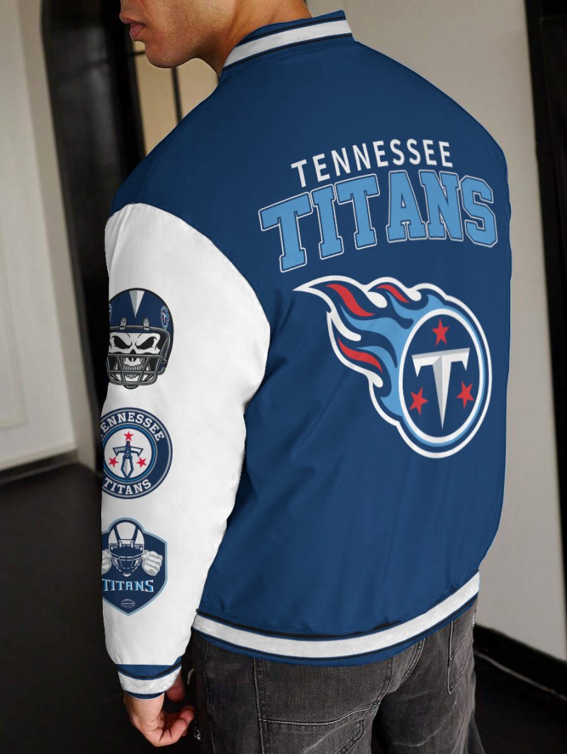 Tennessee Titans Varsity Jacket Back View