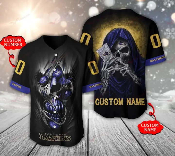 Baltimore Ravens Personalized Baseball Jersey