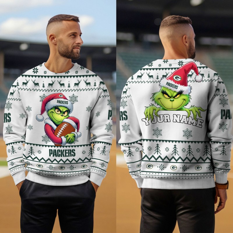 Green Bay Packers Ugly Christmas Sweater Outdoor 4