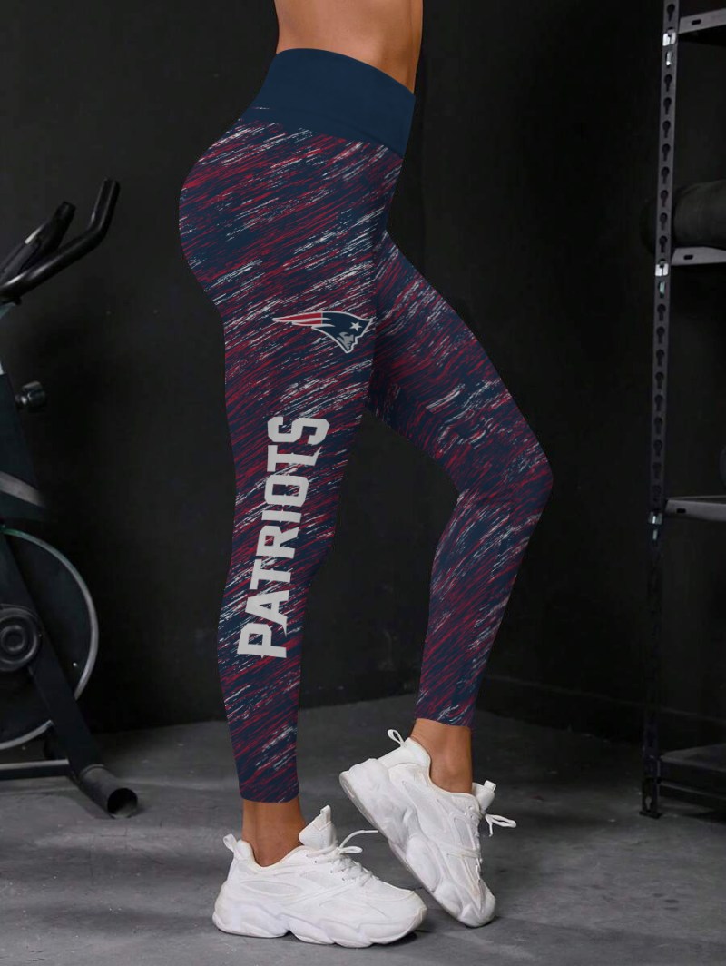 New England Patriots High Waist Push Up Printed Leggings