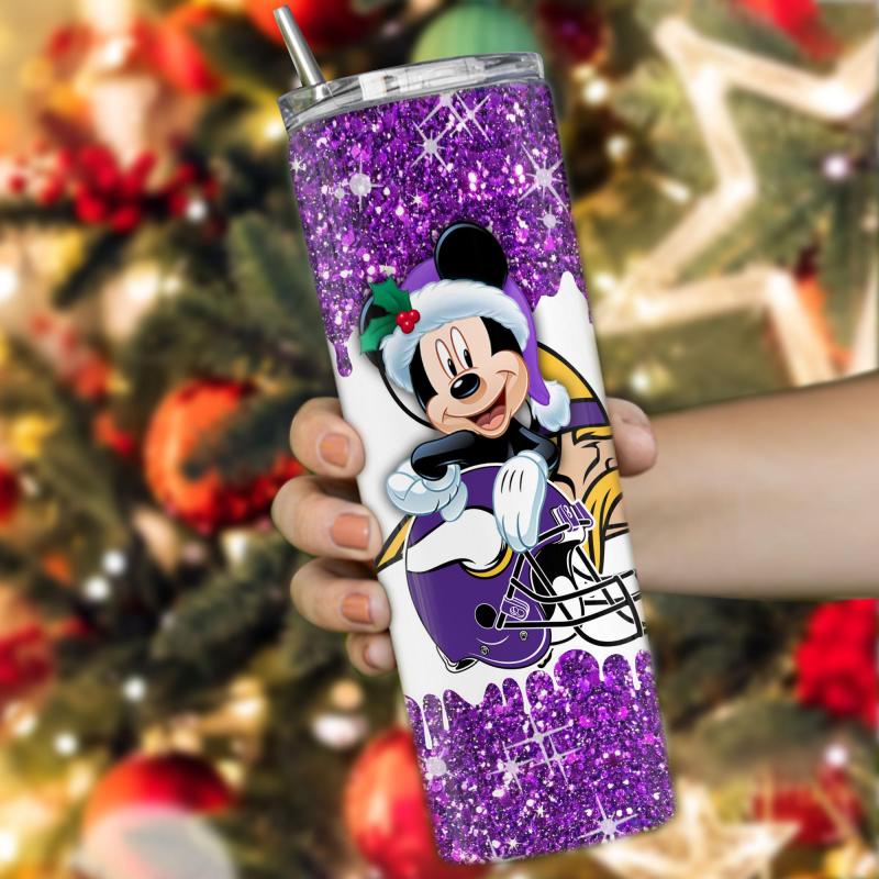 Minnesota Vikings Glitter Tumbler