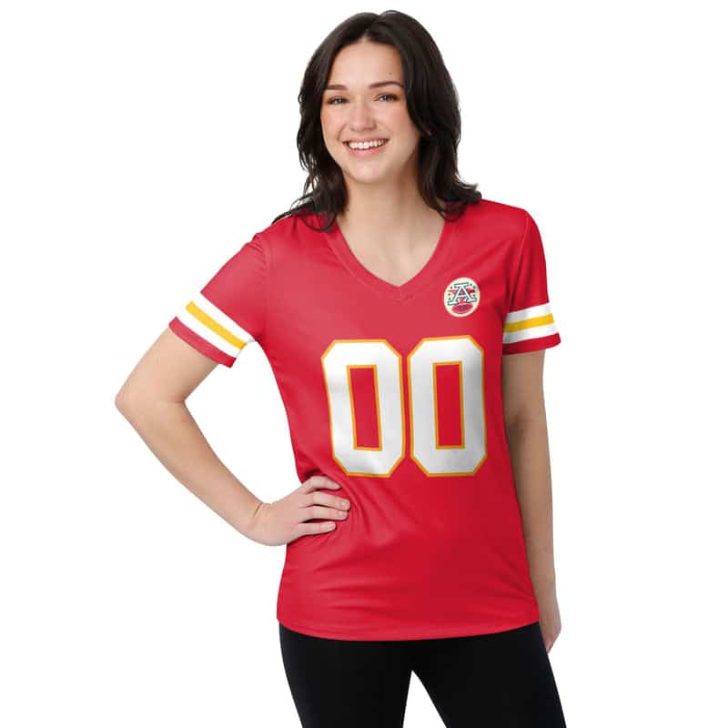 Kansas City Chiefs Personalized V-neck Women T-shirt