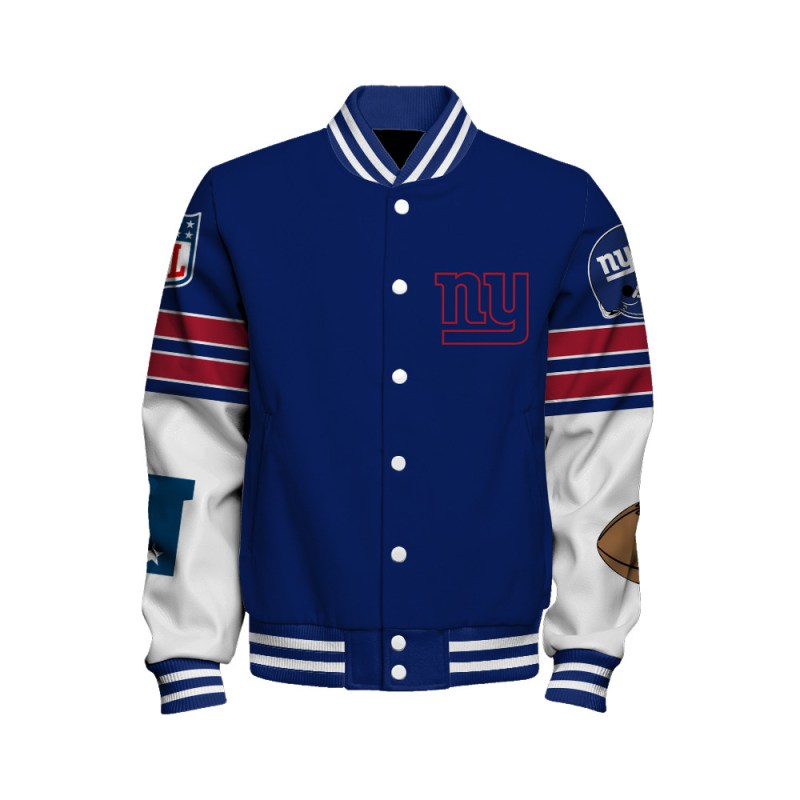 New York Giants Varsity Jacket Side View