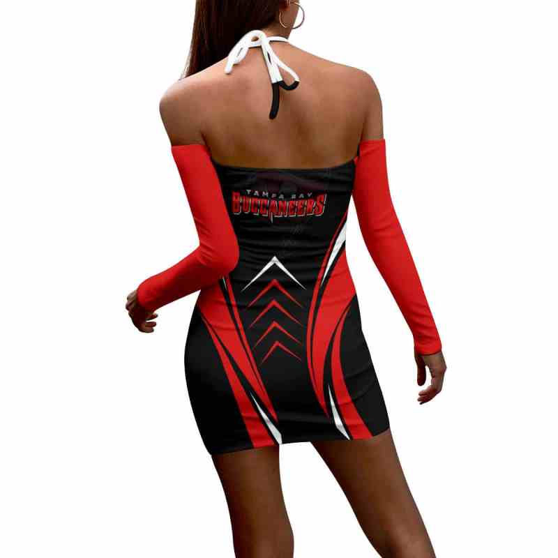 Tampa Bay Buccaneers Halter Lace-up Dress Image 3