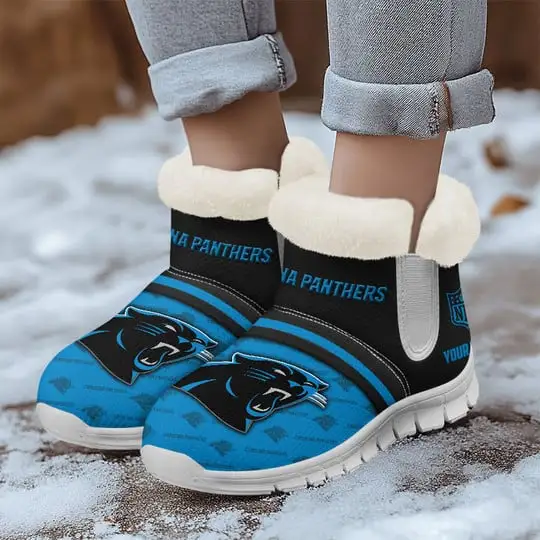 Cozy Winter Boots for Carolina Panthers Fans
