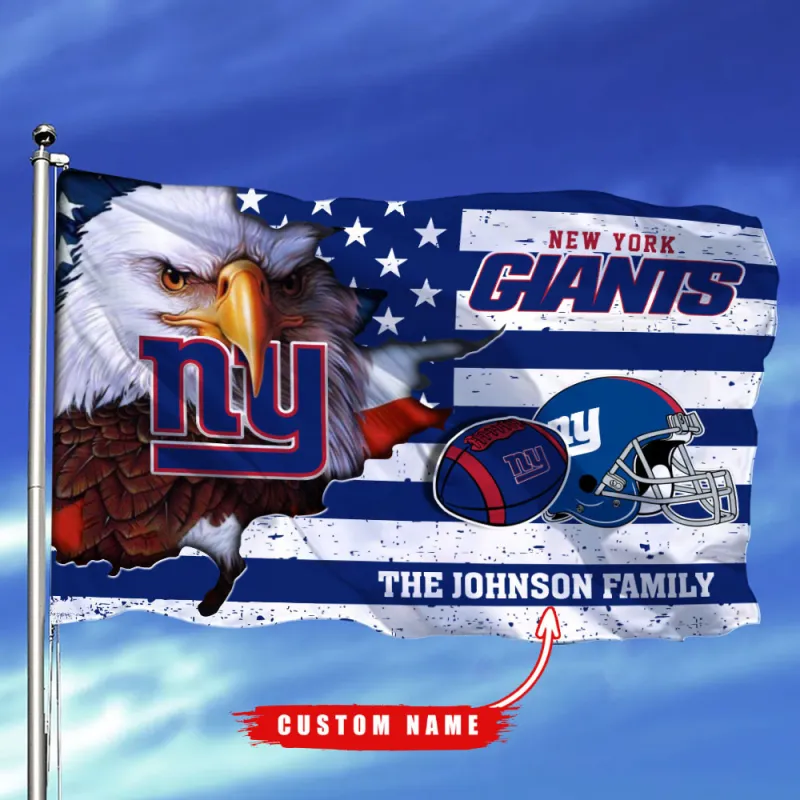 New York Giants Flag Custom Name Display