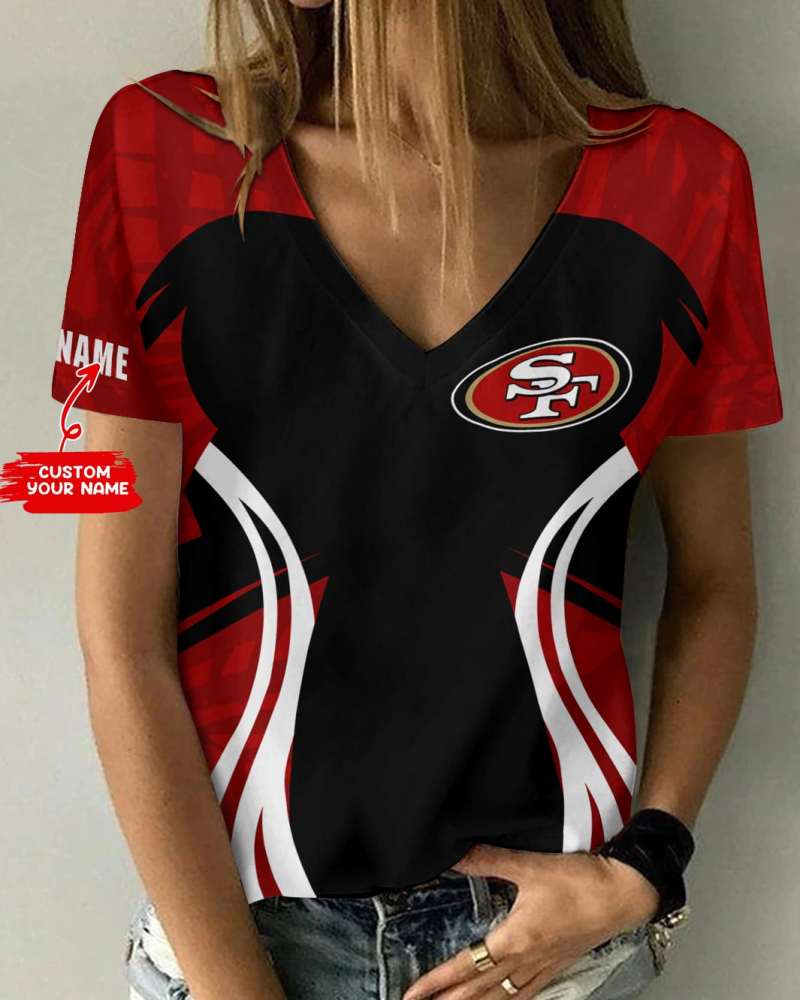 San Francisco 49ers Women's V-Neck T-Shirt
