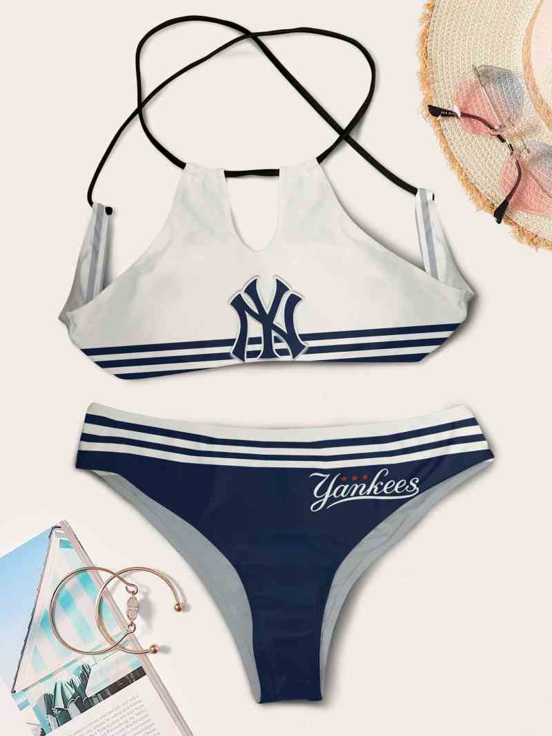 New York Yankees Women's Cami Swimsuit Back