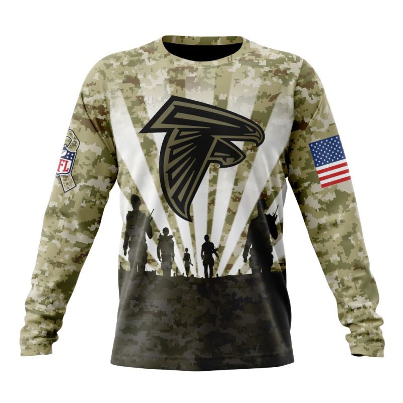 Atlanta Falcons Long Sleeve Hoodie Front