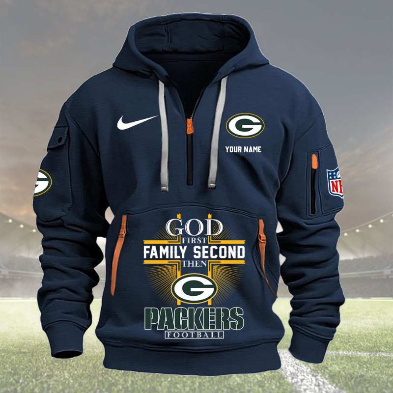 Navy Green Bay Packers Hoodie
