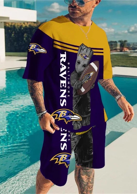 Baltimore Ravens T-Shirt and Shorts