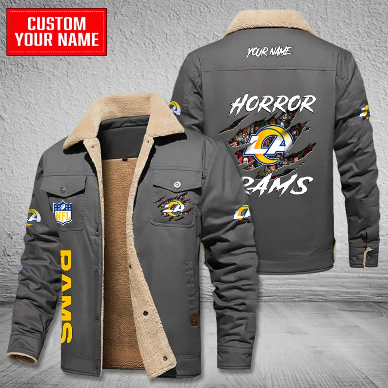 Los Angeles Rams Gray Bomber Jacket