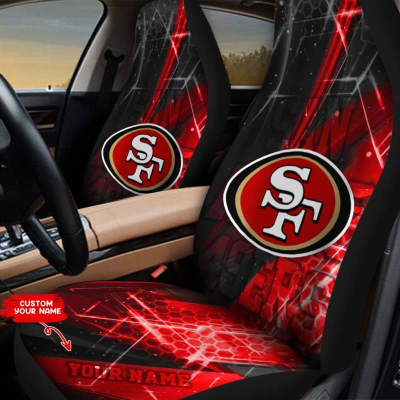San Francisco 49ers personalized car seat covers side view