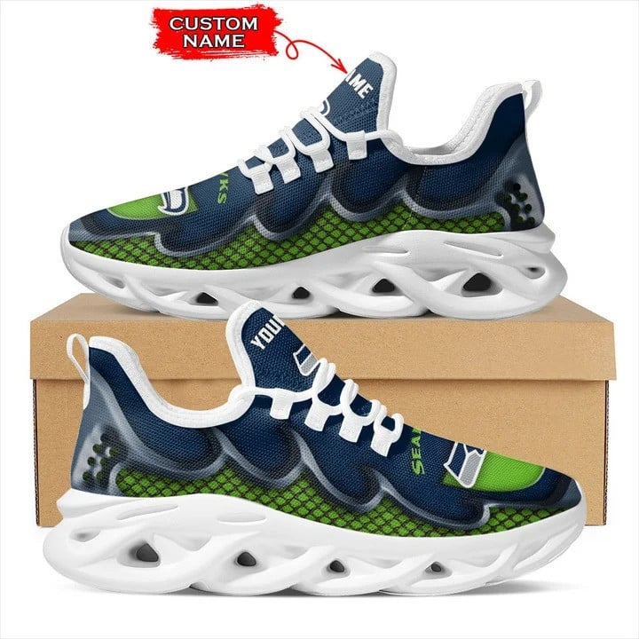 Seattle Seahawks Personalized Yezy Running Sneakers 1