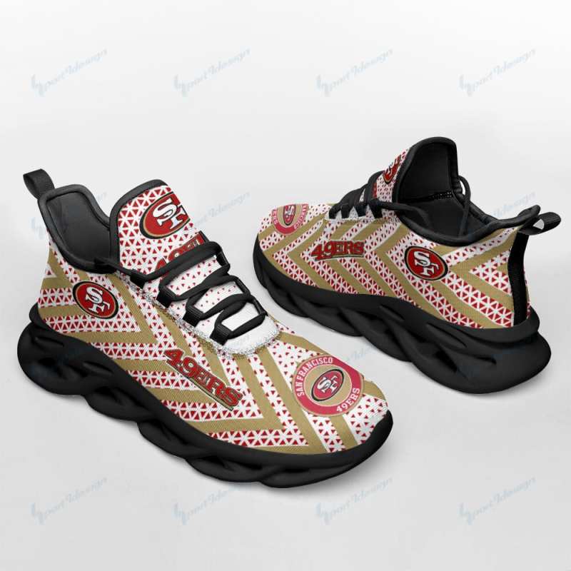 San Francisco 49ers Yezy Running Sneakers Back View