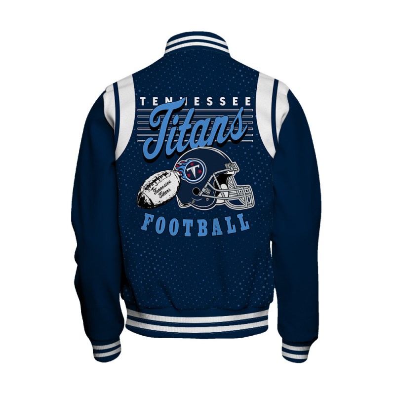 Tennessee Titans Varsity Jacket Back View