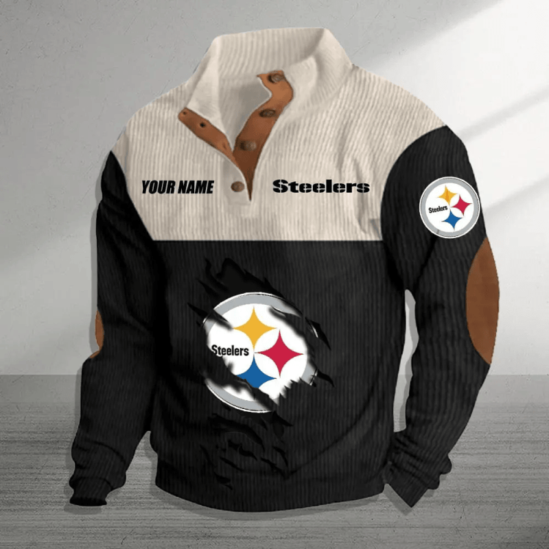 Pittsburgh Steelers Colorful Stand Collar Sweatshirt