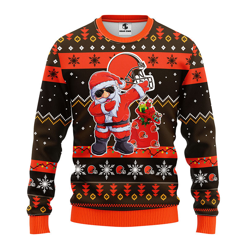Cincinnati Bengals Dabbing Santa Claus Ugly Christmas Sweater