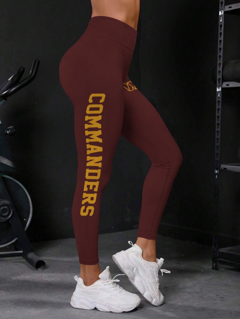 Washington Commanders High Waist Push Up Printed Leggings