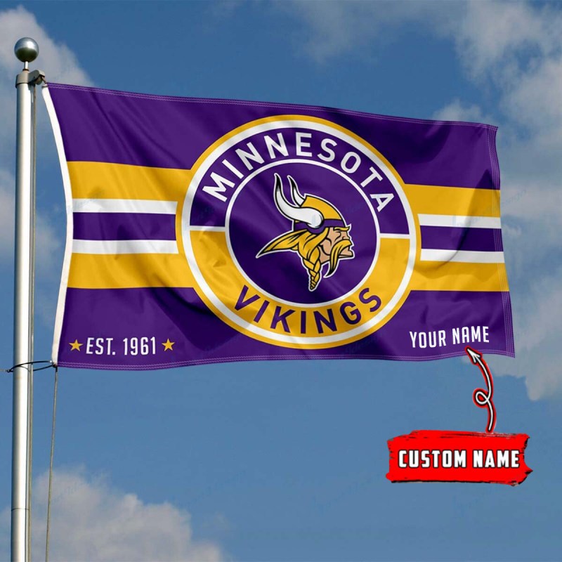 Minnesota Vikings Personalized Flag