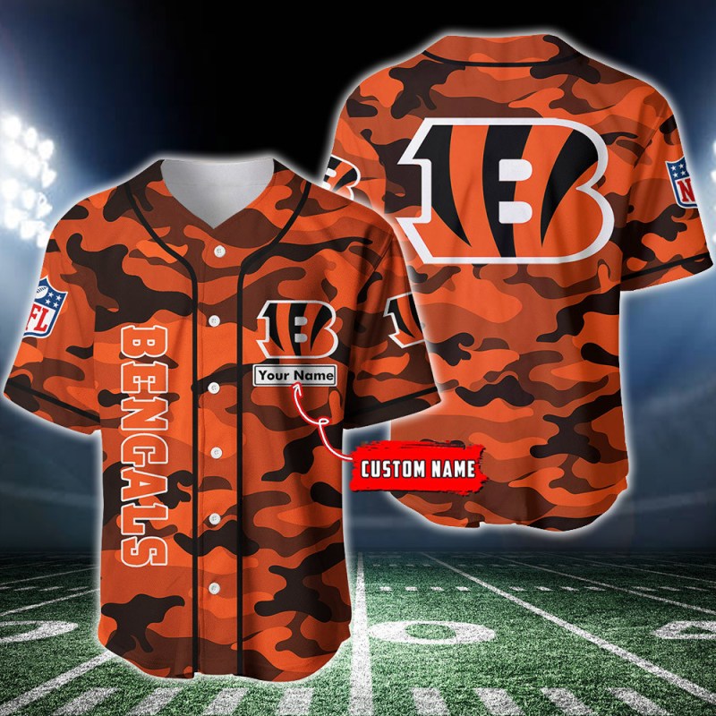 Cincinnati Bengals Personalized Baseball Jersey