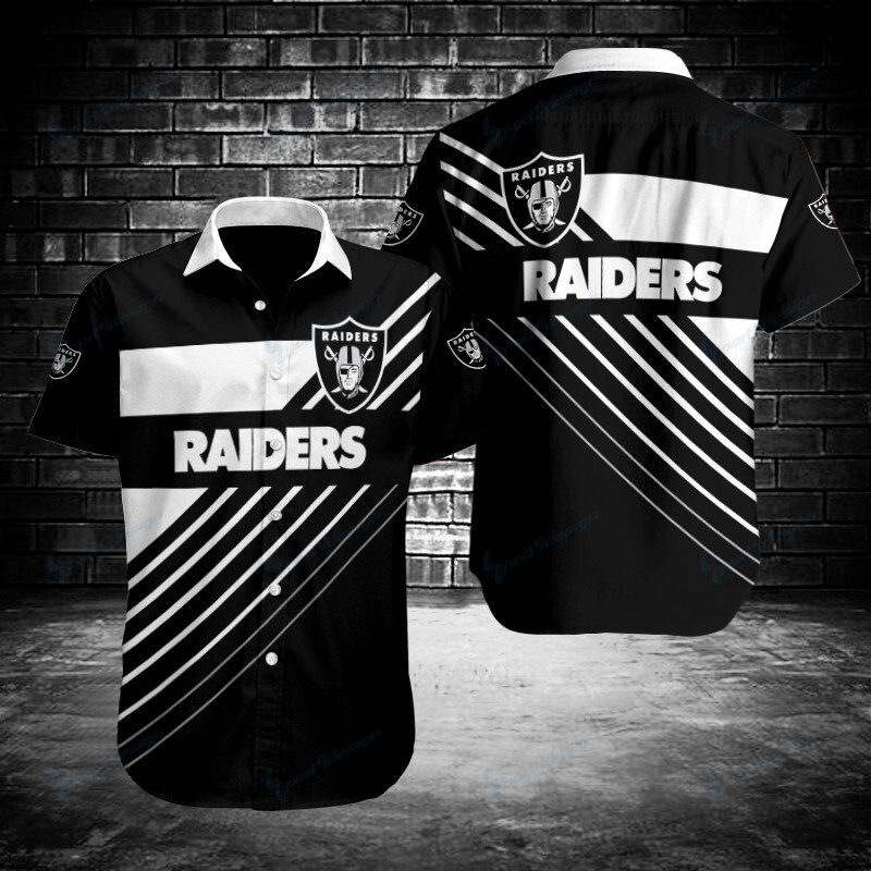 Sizing Chart for Las Vegas Raiders Button Shirt BB180